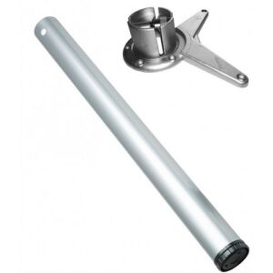 Stolová noha, plotnička, D60/H820 mm, imitace nerezové