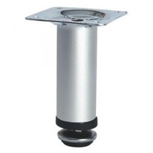 Noha nábytková kulatá, H150/D30, satin nikl