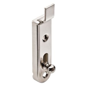 Nábytková zástrč, vyhnutá, 7cm, mosaz