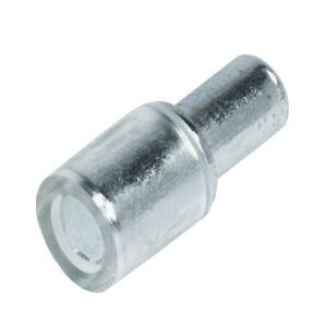 Policová podpěrka, kolíček pro skleněné police s gumičkou 5/5 x 16mm NIKL