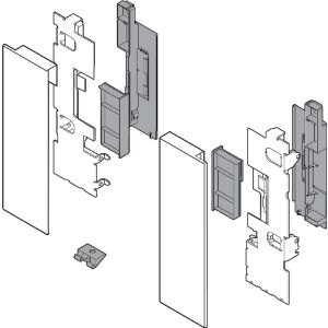 Blum LEGRABOX sada předních dílů/zifů pro vnitřní zásuvku C, Orion šedá