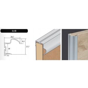Profil svislý úchytový S13B 2,7m, stříbrný elox
