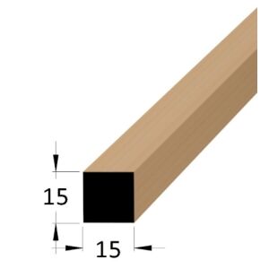 Hranolek dřevěný ostrohranný 15 x 15 x 900mm, buk