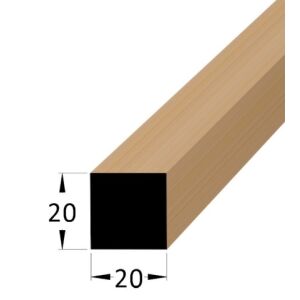 Hranolek dřevěný ostrohranný 20 x 20 x 900mm, buk