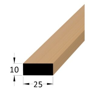 Hranolek dřevěný ostrohranný 25 x10 x 900mm, buk