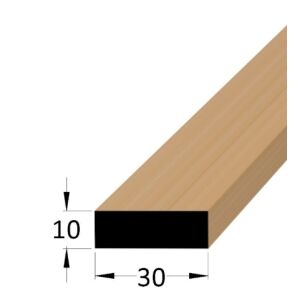 Hranolek dřevěný ostrohranný 30 x10 x 900mm, buk