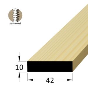 Hranol - dřevěná podkladová lať, materiál borovice / smrk, rozměr 42x12x2400 mm, nastavovaná