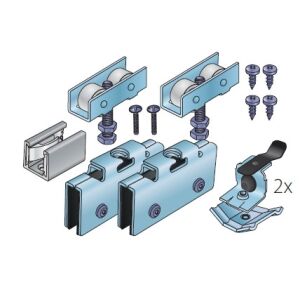 Sada koleček S80 Glass, horní vedení