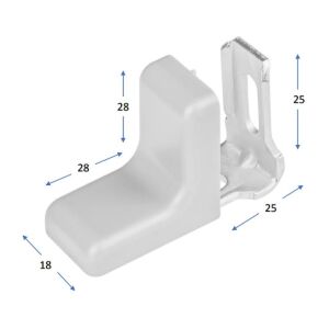 Rektifikační kování malé, bílá