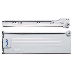 Kolečkový výsuv s bočnicí, 150/350mm, bílý