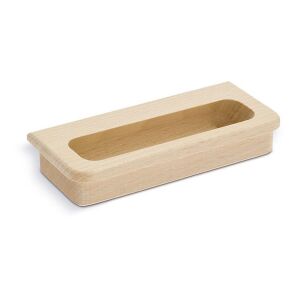 Úchytka - zápustná - dřevěná, buk, rozměr: D:105, Š:47, H:13