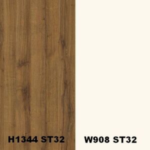 Zádový panel (zástěna) Egger H1344 ST32 Dub Sherman koňakově hnědý / W908 ST32 Základní bílá