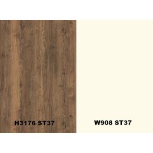 Zádový panel (zástěna) Egger H3176 ST37 Dub Halifax cínový / W908 ST37 Základní bílá