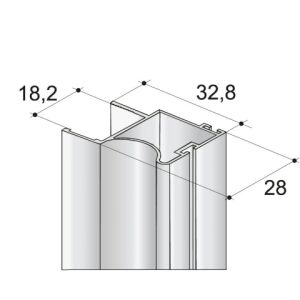 Profil svislý úchytový S26R 2,7m, stříbrný elox