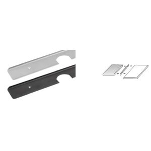 Spojovací rohová lišta pracovní desky 38mm, univerzální L/P, 630 mm, černá