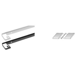 Prodlužovací lišta pracovní desky 38mm, univerzální L/P, 600 mm, černá