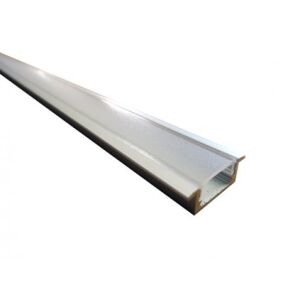 LED profil IN65 - k zafrézování, 2m, eloxovaný hliník + mléčný difuzor, šířka led. 12 mm