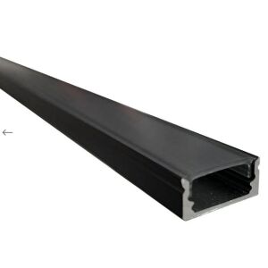 LED profil LINE8 - k přisazení, 2m, černý + černý difuzor, šířka led. 12 mm