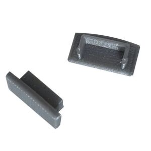 LED koncovka profilu LINE8 k přisazení, stříbrná