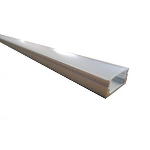 LED profil LINE8 - k přisazení, 2m, eloxovaný hliník + mléčný difuzor, šířka led. 12 mm