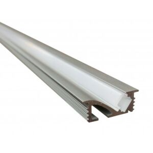 LED profil IN5 - k zafréz. pod úhlem, 2,5m, eloxovaný hliník + mléčný difuzor
