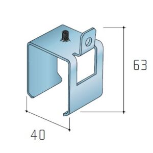 Příchytka profilu boční pro hliníkovou lištu S100