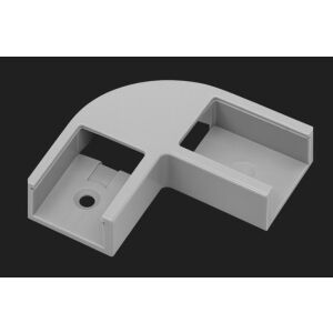 LED rohová spojka 90° profilu LINE8 k přisazení, šedostříbrná