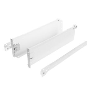 Kolečkový výsuv s bočnicí, 86/300 mm, bílá