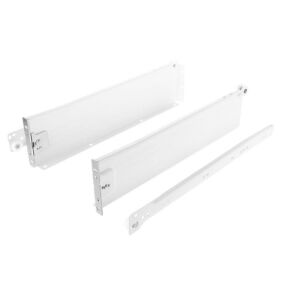 Kolečkový výsuv s bočnicí, 86/350 mm, bílá