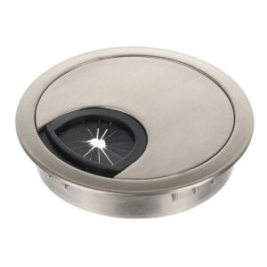 Průchodka kabelová kovová pr.60mm, broušený nikl