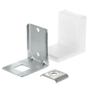 Závěsné rektifikační kování na skříňky, s krytkou, bílá