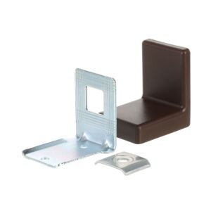 Závěsné rektifikační kování na skříňky, s krytkou, hnědá