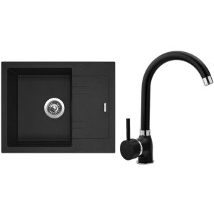 Set Sinks (dřez Linea 600 N Granblack 30 + baterie Polo Granblack 30)