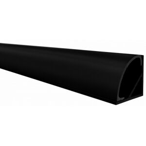 LED profil LL166 - rohový, 3m, černý + čenrý difuzor, šířka led. 11 mm