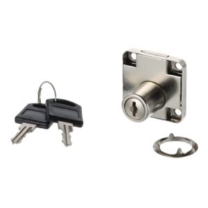 Zámek zásuvkový EZ20, železo, poniklování