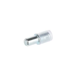 Policová podpěrka, kolíček pro skleněné police s gumičkou 5/5 x 16mm NIKL