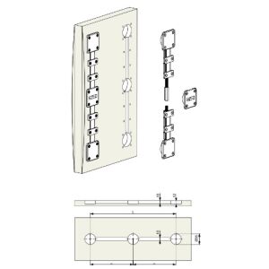 Výztuha posuvných dveří (rovnač) 2250 mm, černá