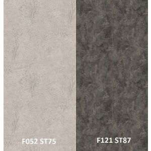 Zádový panel (zástěna) Egger F052 ST75 Travertin Calais / F121 ST87 Metal Rock antracitový, 4100x640x9,2