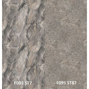 Zádový panel (zástěna) Egger F093 ST7 Mramor Cippollino šedý / F095 ST87 Mramor Siena šedý, 4100x640x9,2