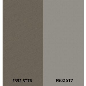Zádový panel (zástěna) Egger F352 ST76 Terra Basaltino / F502 ST7 Hliník jemně kartáčovaný, 4100x640x9,2