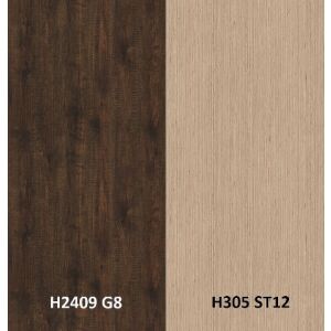Zádový panel (zástěna) Egger H2409 STG8 Dub Cardiff hnědý/ H305 ST12 Dub Tonsberg přírodní, 4100x640x9,2