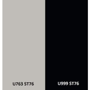 Zádový panel (zástěna) Egger U999 ST76 Černá /U763 ST76 Perlově šedá, 4100x640x9,2