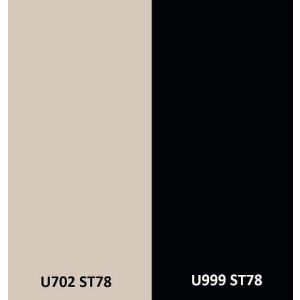 Zádový panel (zástěna) Egger U702 ST78 Kašmírově šedá / U999 ST78 Černá, 4100x640x9,2