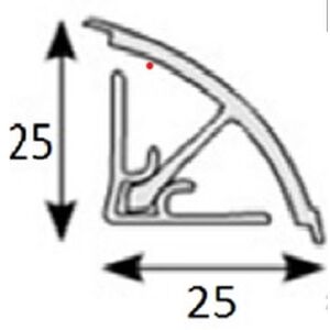 Těsnicí lišta WAP FINO Egger F208 ST75  Pietra Fanano šedá