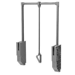 Sklopná šatní tyč, 25 kg, 600-800 mm, tm.šedá