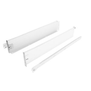 Kolečkový výsuv s bočnicí, 86/500 mm, bílá