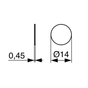 Krytka samolepící, bílá perlička, průměr 14mm