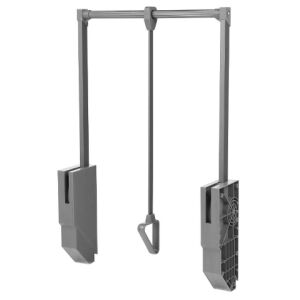 Sklopná šatní tyč, 25 kg, 800-1000 mm, tm.šedá