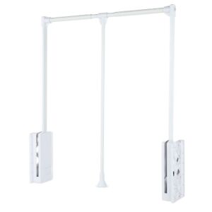 Sklopná šatní tyč, 10 kg, 660-890 mm, bílá