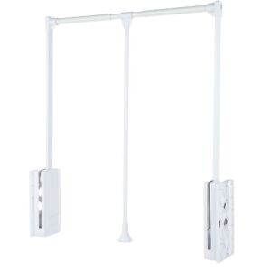 Sklopná šatní tyč, 10 kg, 890-1210 mm, bílá